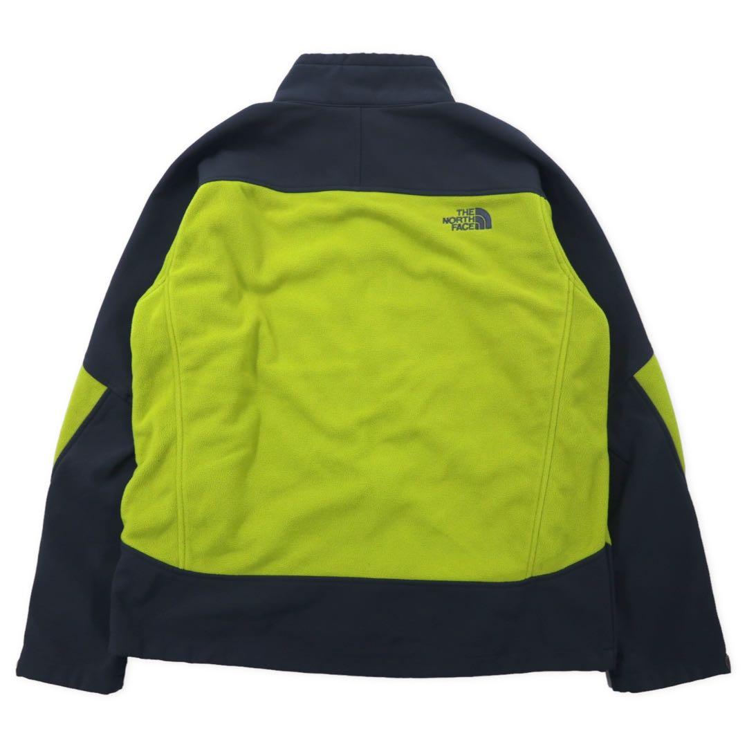 THE NORTH FACE WINDSTOPPER Fleece Jacket L Green Gray Polyester Logo Embroidery WINDSTOPPER