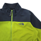 THE NORTH FACE WINDSTOPPER Fleece Jacket L Green Gray Polyester Logo Embroidery WINDSTOPPER