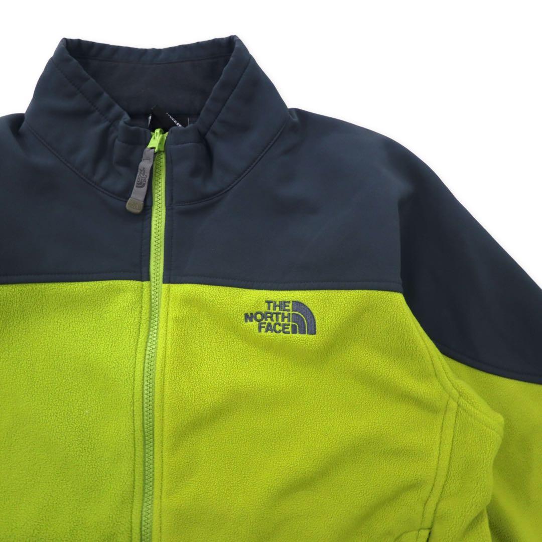 THE NORTH FACE WINDSTOPPER Fleece Jacket L Green Gray Polyester Logo Embroidery WINDSTOPPER