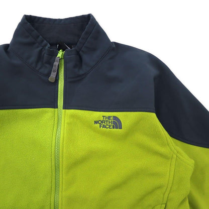 THE NORTH FACE WINDSTOPPER Fleece Jacket L Green Gray Polyester Logo Embroidery WINDSTOPPER
