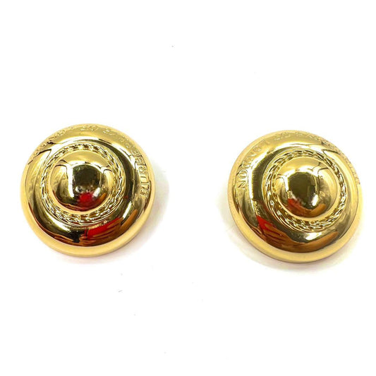 Burberrys earrings gold round vintage old