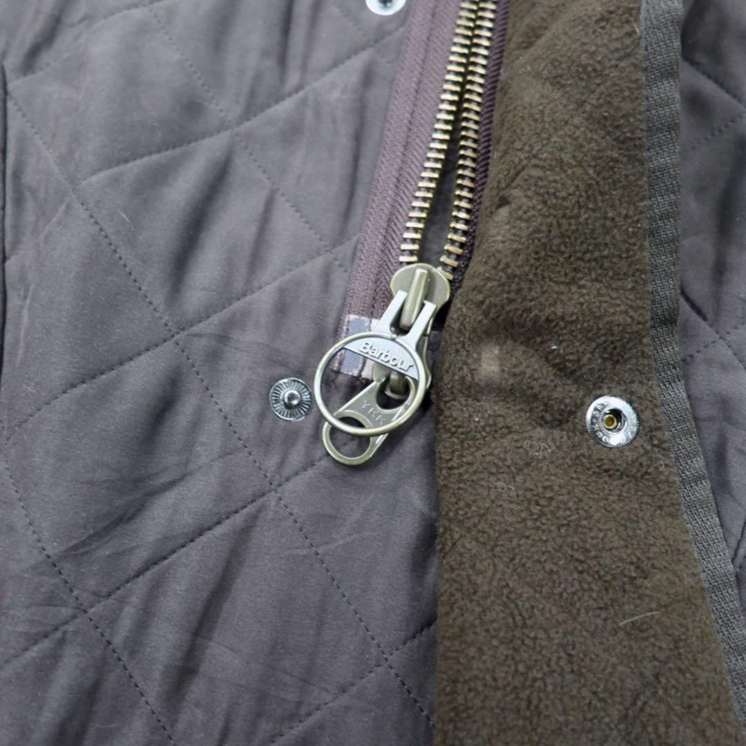 Barbour キルティングジャケット XL ブラウン ポリエステル フリースライナー  MICROFIBRE POLARQUILT MQU0022BR95