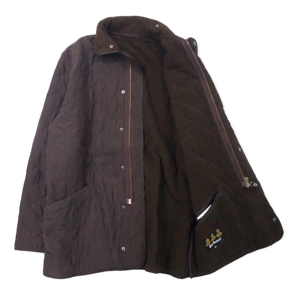 Barbour Quilted Jacket XL Brown Polyester Fleece Liner MICROFIBRE POLARQUILT MQU0022BR95