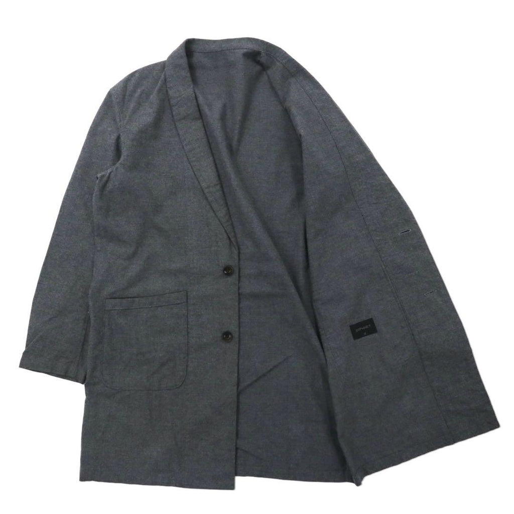 SOPHNET. Gown coat S gray cotton SOPH-156073 Made in Japan