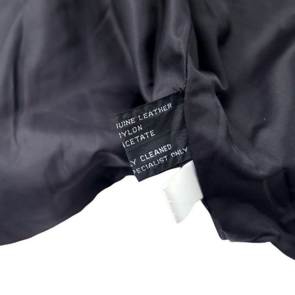 THE RU-MOURS INTERNATIONAL Leather Hunting Vest XXL Black Cowhide Multi-Pocket Zip Up