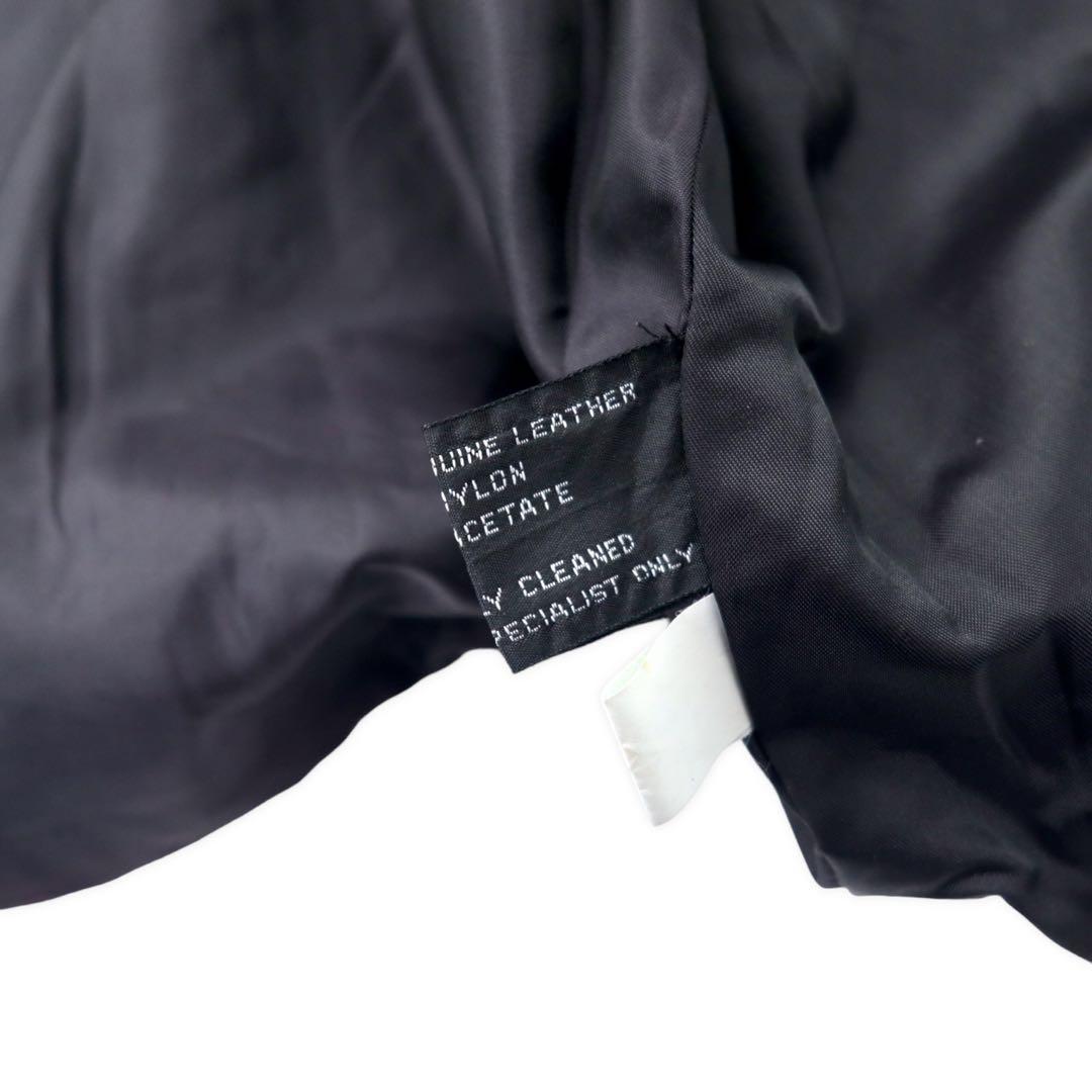 THE RU-MOURS INTERNATIONAL Leather Hunting Vest XXL Black Cowhide Multi-Pocket Zip Up