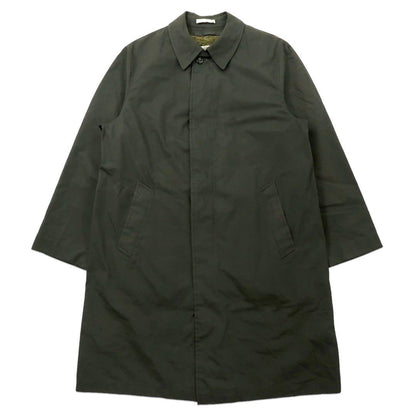 KIRBY HALL CLOTHES 60's Stainless Steel Collar Coat 42R Khaki Cotton PERMA PREST Boa Liner Removable British Hong Kong