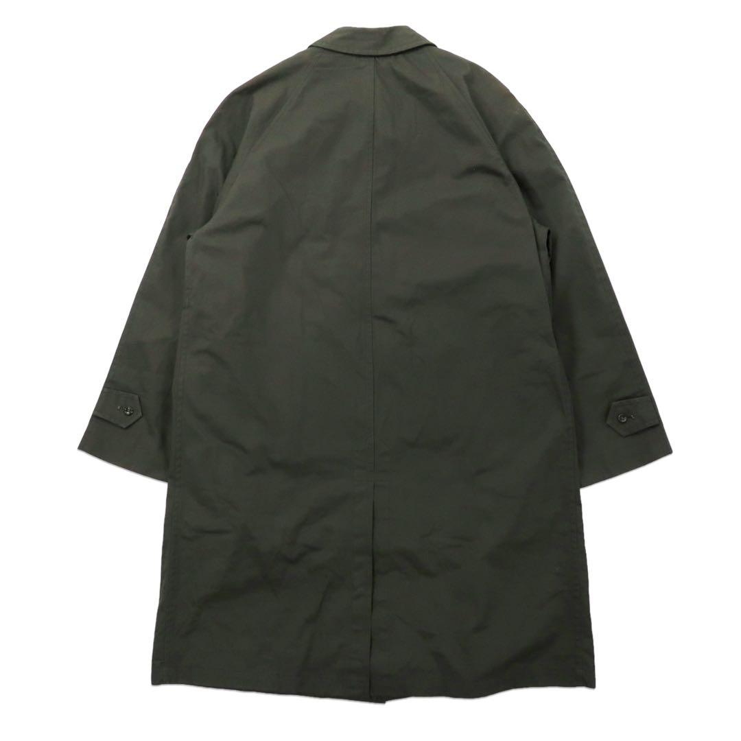 KIRBY HALL CLOTHES 60's Stainless Steel Collar Coat 42R Khaki Cotton PERMA PREST Boa Liner Removable British Hong Kong