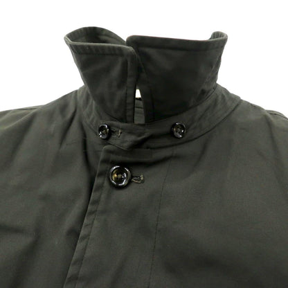 KIRBY HALL CLOTHES 60's Stainless Steel Collar Coat 42R Khaki Cotton PERMA PREST Boa Liner Removable British Hong Kong