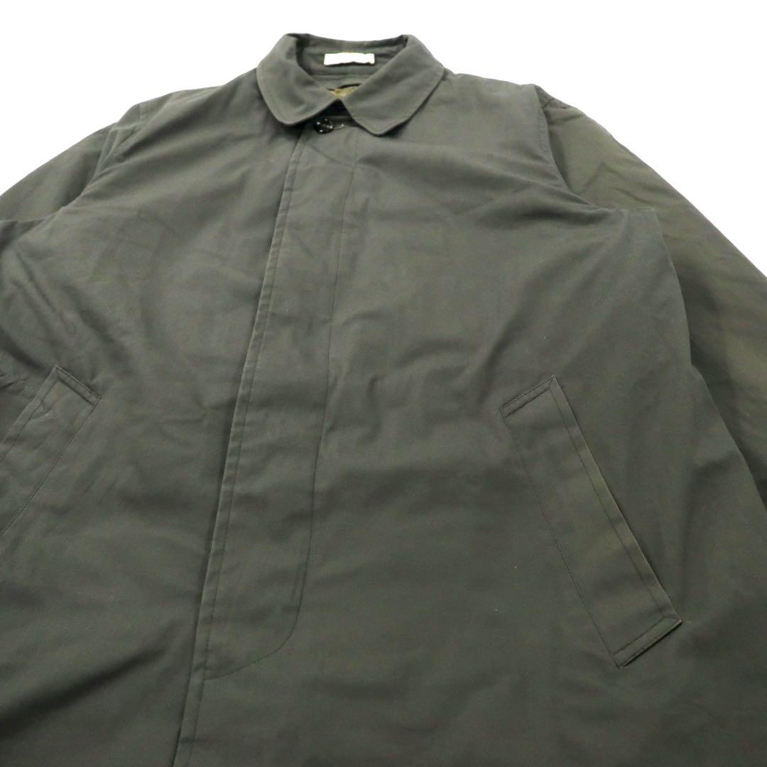 KIRBY HALL CLOTHES 60's Stainless Steel Collar Coat 42R Khaki Cotton PERMA PREST Boa Liner Removable British Hong Kong