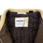 HUNTING JACK 80's Flight Jacket M Brown Polyester Quilted Liner Made in Japan