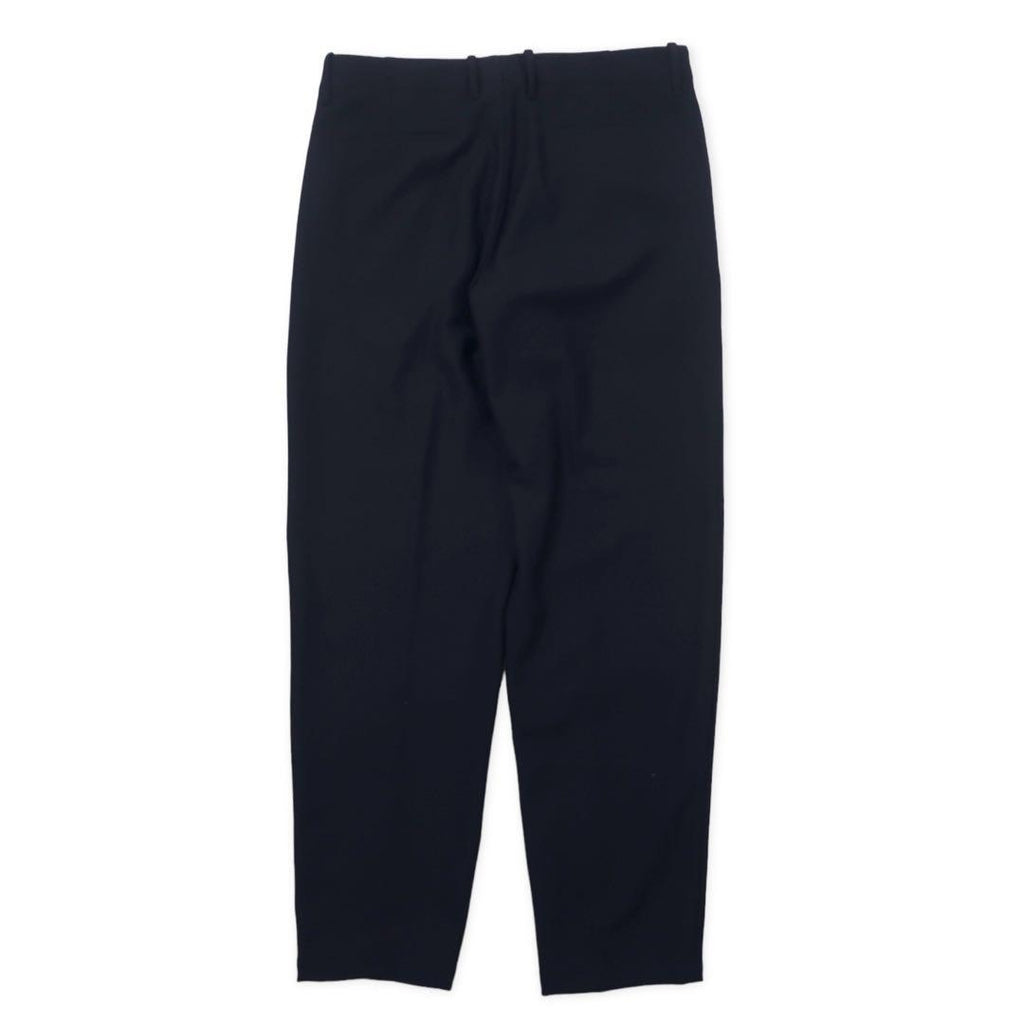 EMPORIO ARMANI スラックスパンツ 50 ネイビー チェック ポリエステル ストレッチ 11P11S 11846 ブルガリア製 未使用品