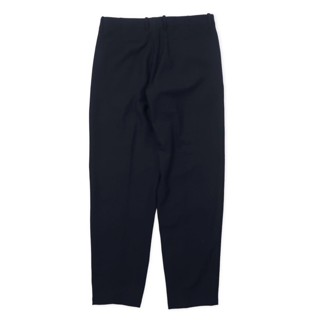 EMPORIO ARMANI スラックスパンツ 50 ネイビー チェック ポリエステル ストレッチ 11P11S 11846 ブルガリア製 未使用品