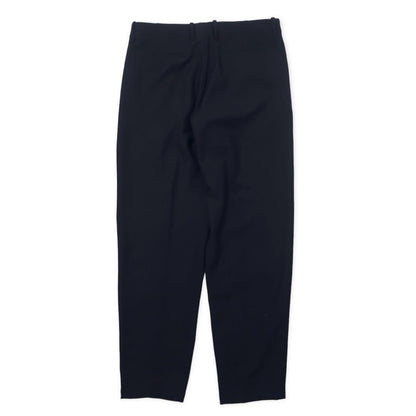 EMPORIO ARMANI スラックスパンツ 50 ネイビー チェック ポリエステル ストレッチ 11P11S 11846 ブルガリア製 未使用品