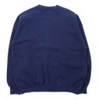 Hanes 90's ULTIMATE COTTON College Embroidery Sweatshirt XL Navy Cotton Brushed Back MICHIGAN Big Size