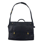 COACH Old Coach 2WAY Business Bag Shoulder Bag Black Leather Glove Tan Cowhide Double Turn Lock 0546