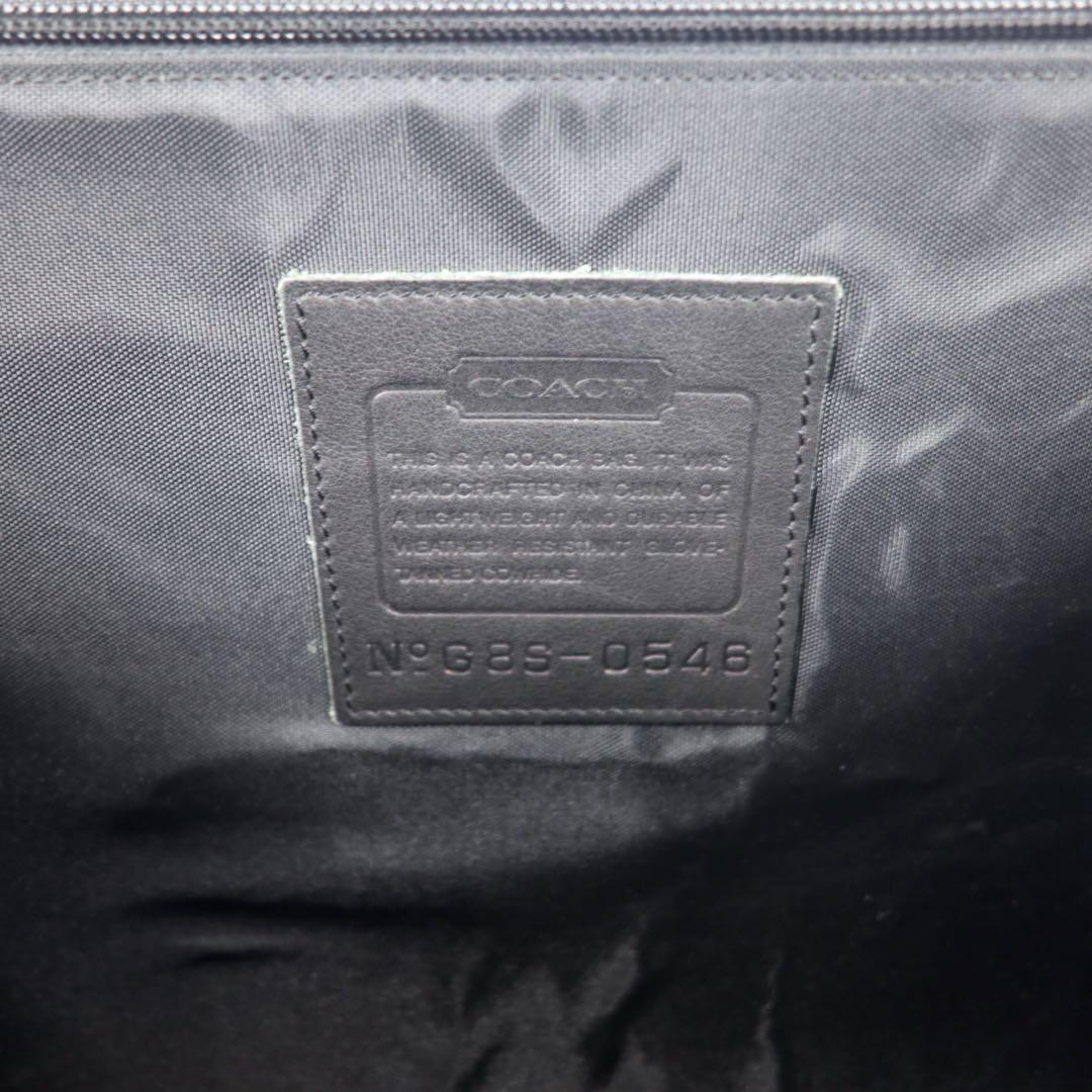 COACH Old Coach 2WAY Business Bag Shoulder Bag Black Leather Glove Tan Cowhide Double Turn Lock 0546