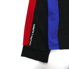 POLO RALPH LAUREN ハーフジップ トラックシャツ XL ブラック コットン PIMA SOFT TOUCH サイドライン スモールポニー刺繍