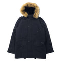 carhartt N-3B Down Jacket L Black Nylon Filling Fur Detachable Drawcord ANCHORAGE PARKA