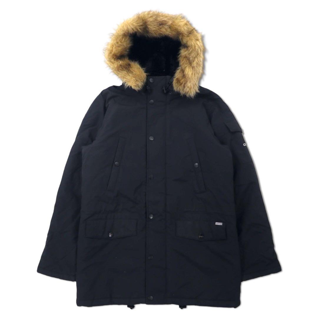 carhartt N-3B Down Jacket L Black Nylon Filling Fur Detachable Drawcord ANCHORAGE PARKA