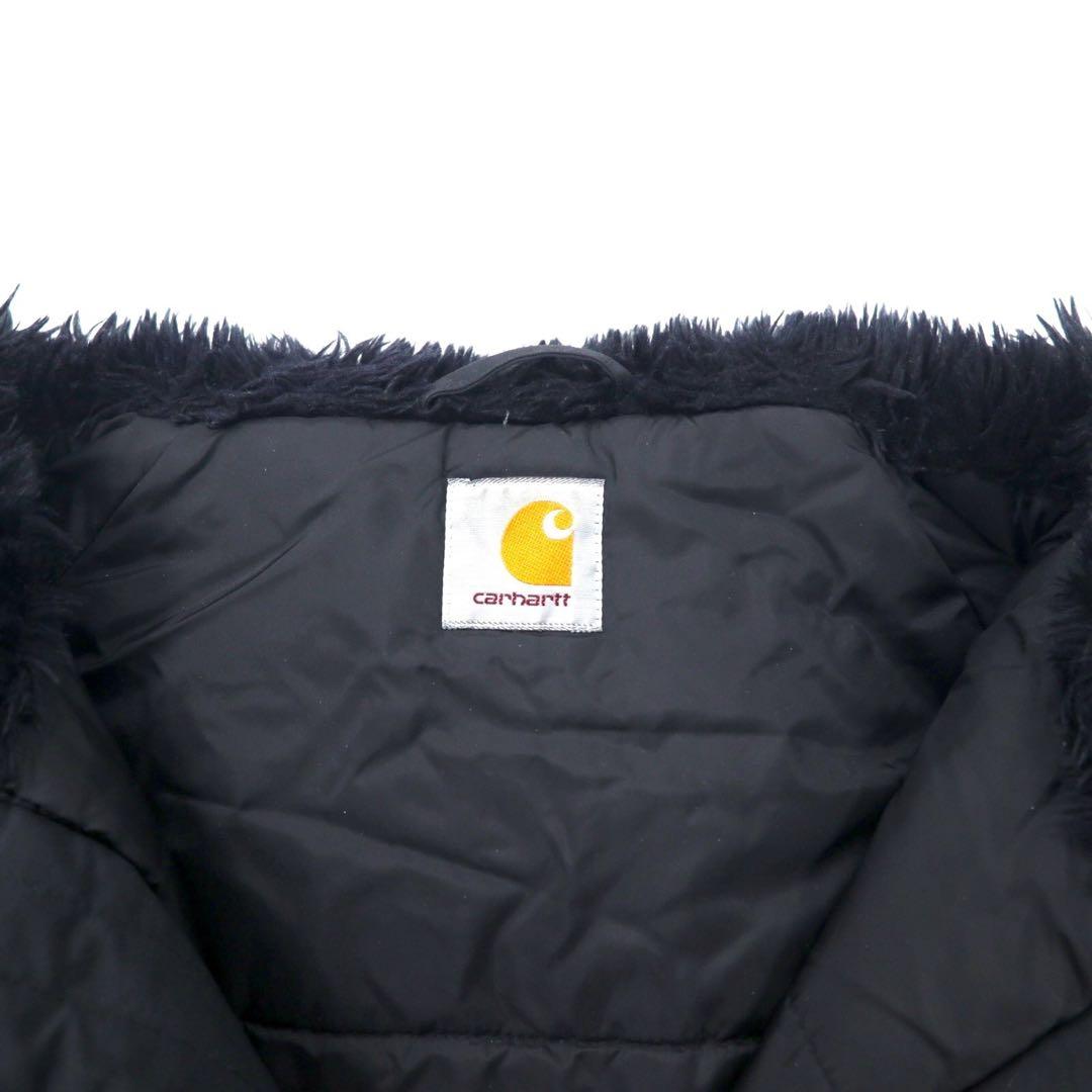 carhartt N-3B Down Jacket L Black Nylon Filling Fur Detachable Drawcord ANCHORAGE PARKA