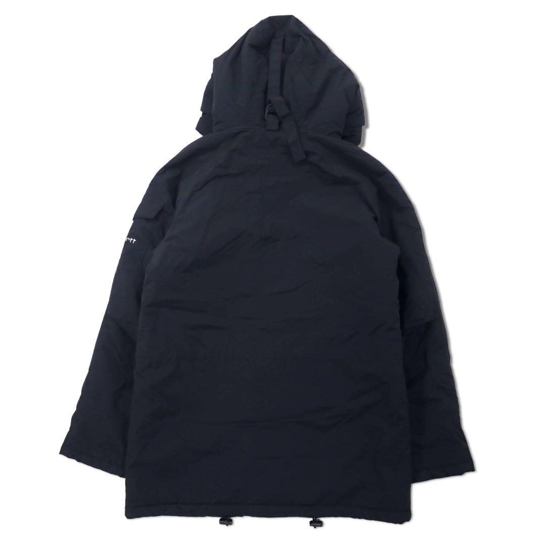 carhartt N-3B Down Jacket L Black Nylon Filling Fur Detachable Drawcord ANCHORAGE PARKA