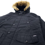 carhartt N-3B Down Jacket L Black Nylon Filling Fur Detachable Drawcord ANCHORAGE PARKA