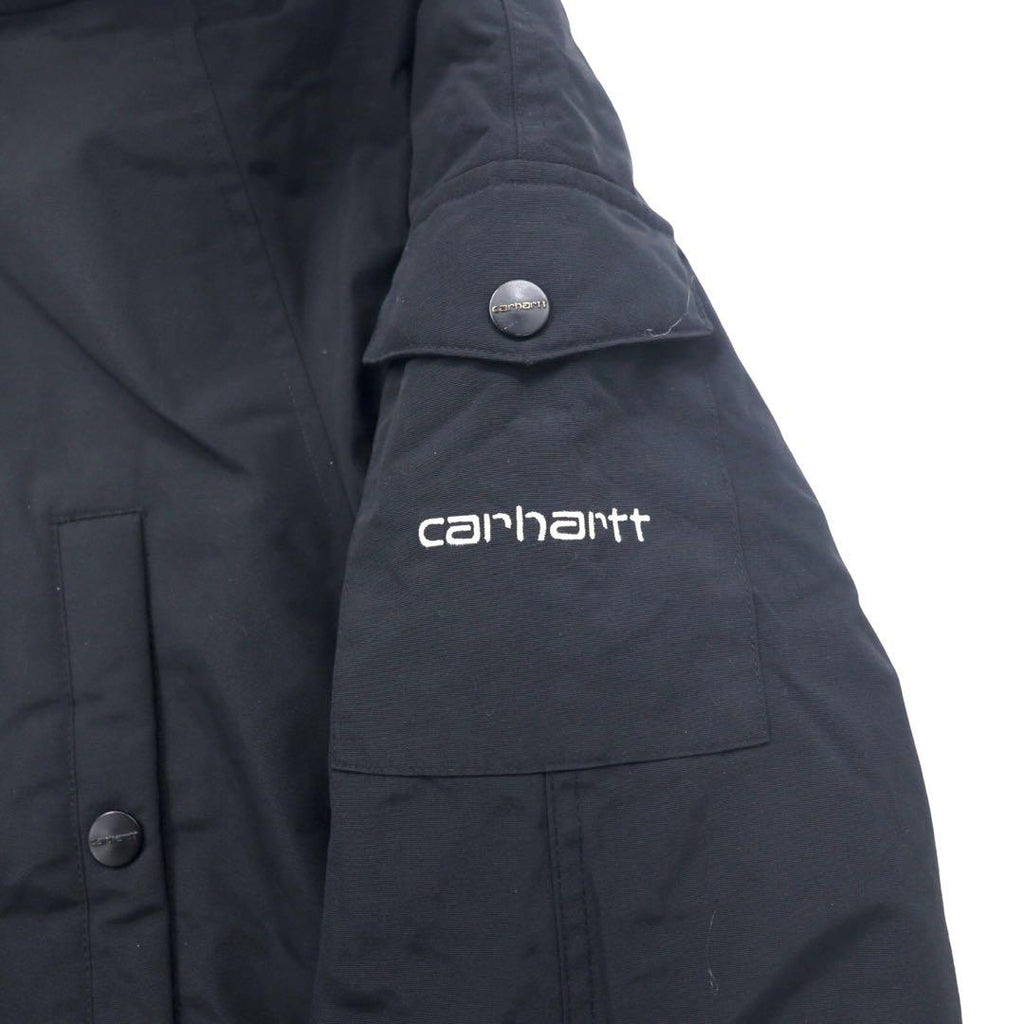carhartt N-3B Down Jacket L Black Nylon Filling Fur Detachable Drawcord ANCHORAGE PARKA