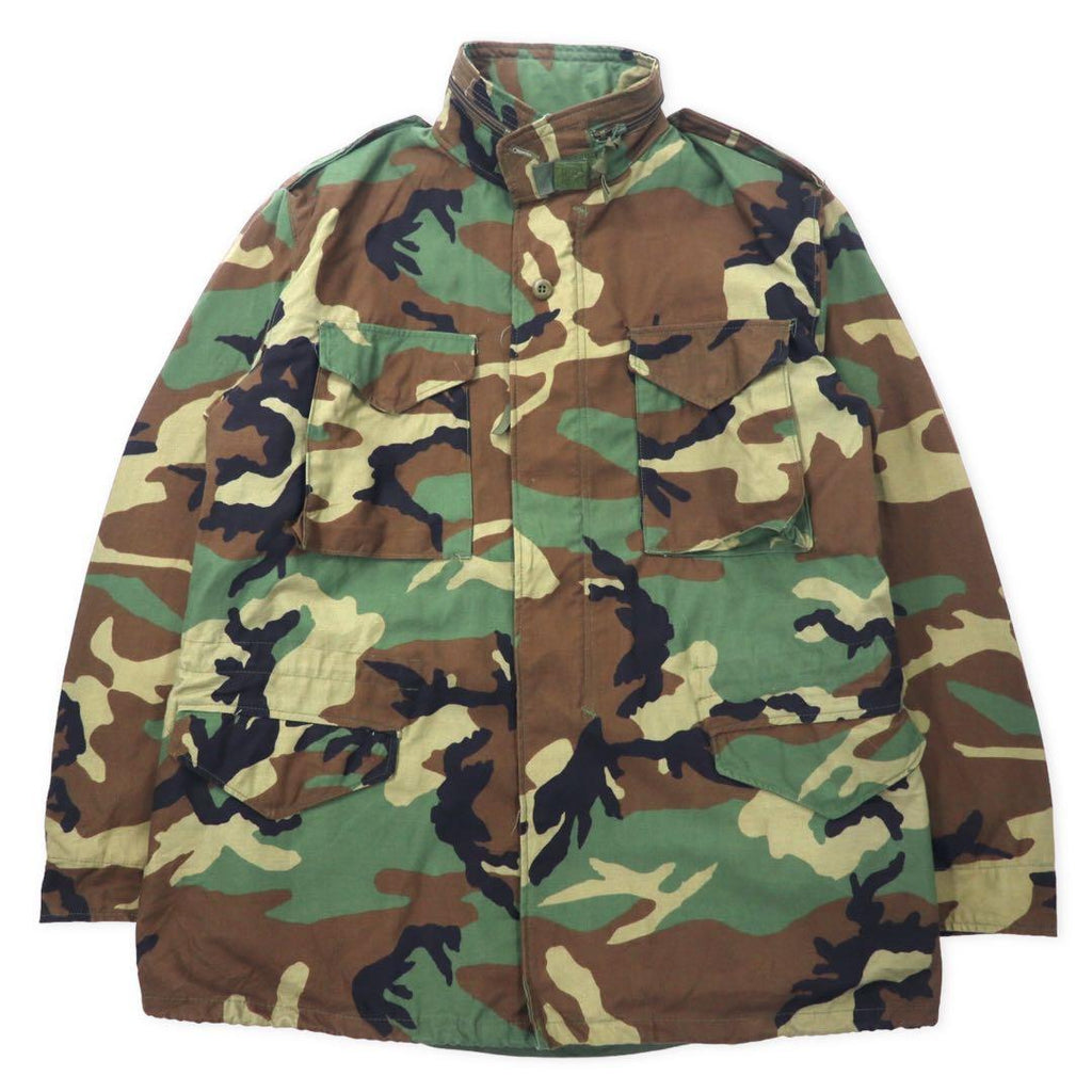 US ARMY 90年代 M-46 フィールドジャケット L カーキ ウッドランドカモ コットン フード収納式 ミリタリー 8415-01-099-7839 GOLDEN MFG, CO.