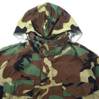 US ARMY 90年代 M-46 フィールドジャケット L カーキ ウッドランドカモ コットン フード収納式 ミリタリー 8415-01-099-7839 GOLDEN MFG, CO.