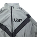 US ARMY 90's IPFU Training Jacket L Gray Nylon Big Size Military Physical Training Jacket 8415-01-465-4670 UNICOR / ALDERSON