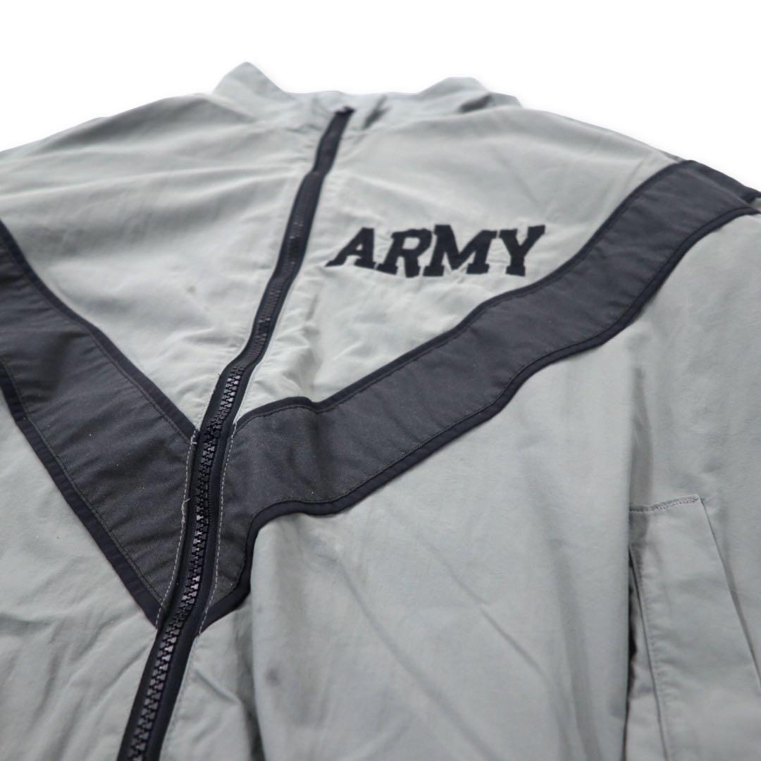 US ARMY 90's IPFU Training Jacket L Gray Nylon Big Size Military Physical Training Jacket 8415-01-465-4670 UNICOR / ALDERSON
