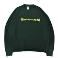 FRUIT OF THE LOOM Big Size Printed Sweatshirt XXL Green Cotton Brushed Back Michael's Picnic In The Park 90's Made in Mexico