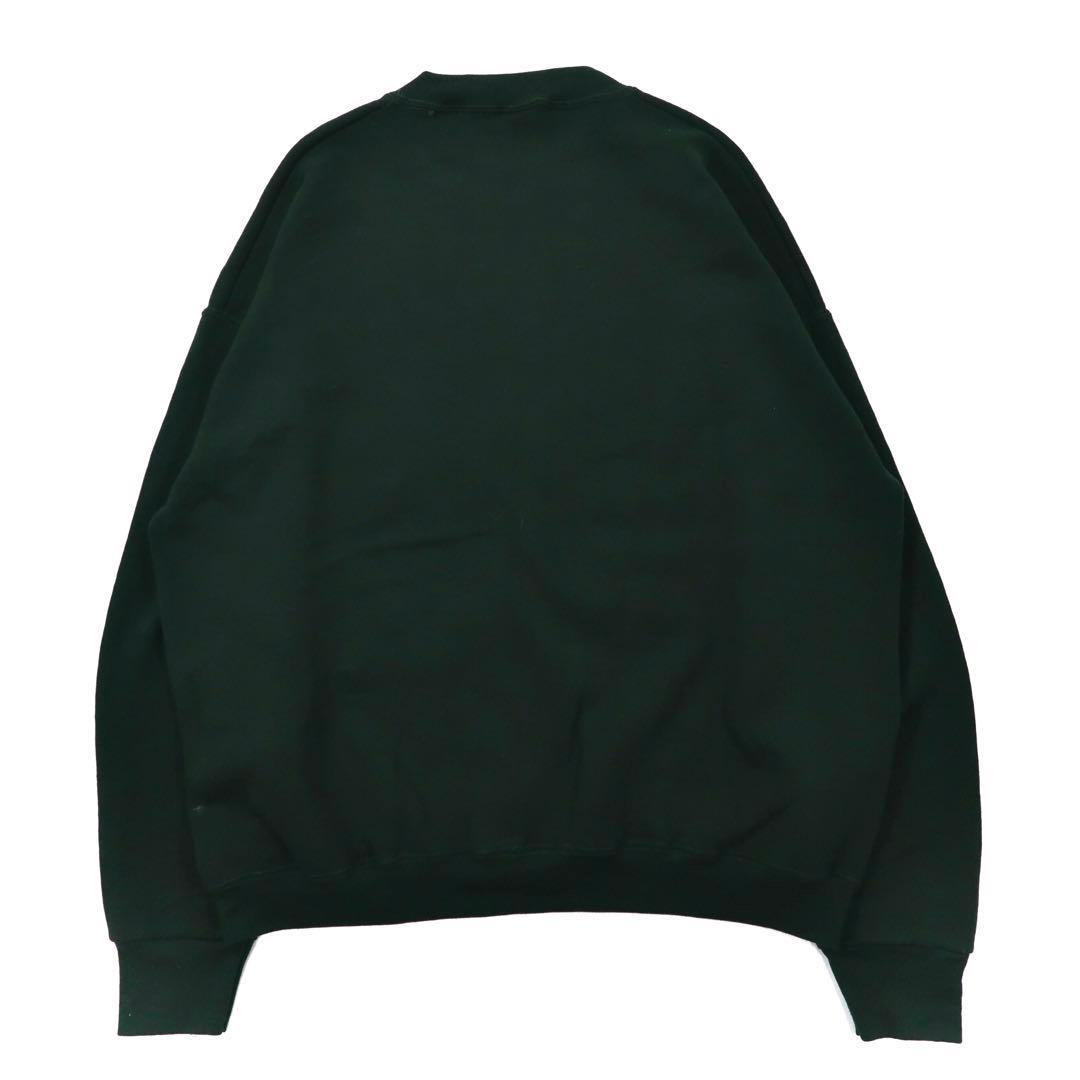 FRUIT OF THE LOOM Big Size Printed Sweatshirt XXL Green Cotton Brushed Back Michael's Picnic In The Park 90's Made in Mexico