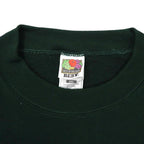 FRUIT OF THE LOOM Big Size Printed Sweatshirt XXL Green Cotton Brushed Back Michael's Picnic In The Park 90's Made in Mexico