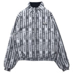 adidas originals All-over pattern reversible jacket M Gray Black Trefoil logo nylon FQ2411