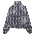 adidas originals All-over pattern reversible jacket M Gray Black Trefoil logo nylon FQ2411