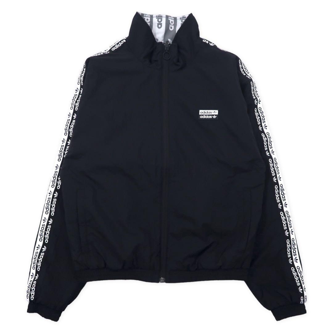 adidas originals All-over pattern reversible jacket M Gray Black Trefoil logo nylon FQ2411