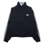 adidas originals All-over pattern reversible jacket M Gray Black Trefoil logo nylon FQ2411