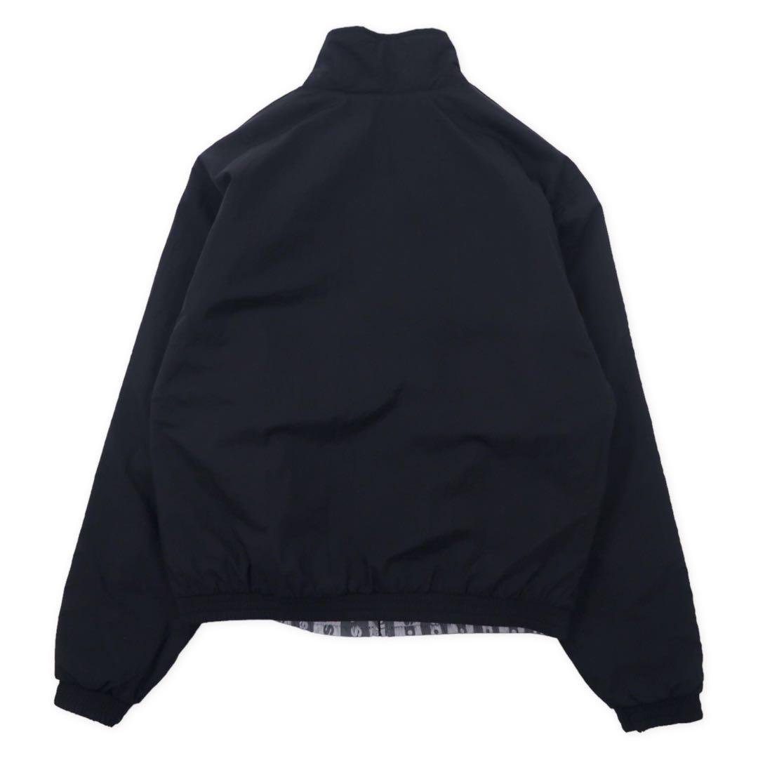 adidas originals All-over pattern reversible jacket M Gray Black Trefoil logo nylon FQ2411