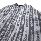 adidas originals All-over pattern reversible jacket M Gray Black Trefoil logo nylon FQ2411