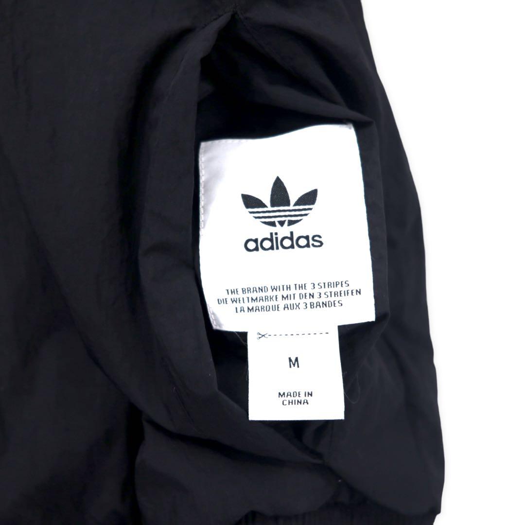 adidas originals All-over pattern reversible jacket M Gray Black Trefoil logo nylon FQ2411