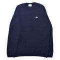 LACOSTE ハイゲージ ニット セーター 4 ネイビー ウール ワンポイントロゴ