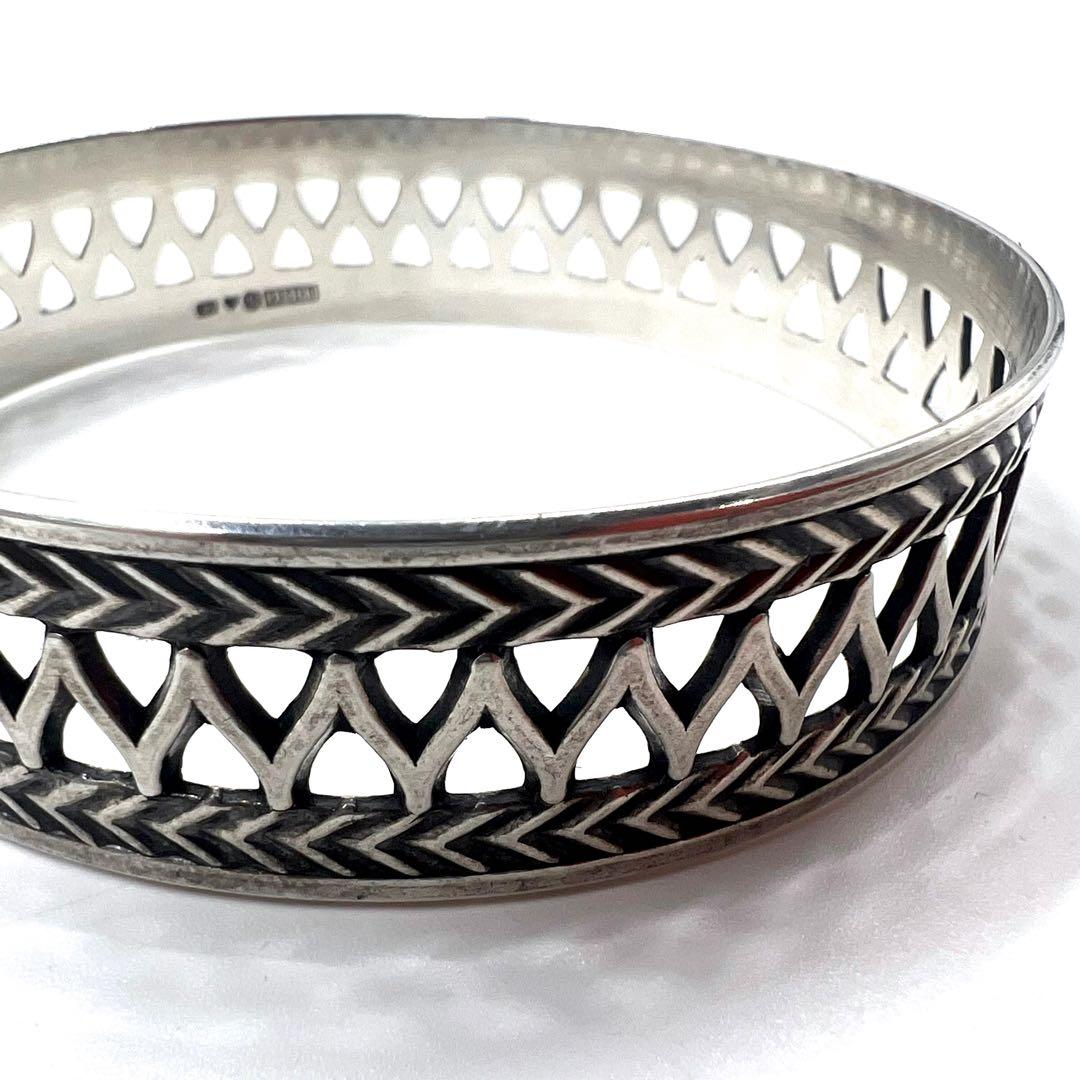 Nordic 80s Vintage Silver Jewelry フィンランド製 1987年 ヴィンテージ ブレスレット ワイドバングル シルバー925