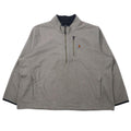 carhartt half zip fleece jacket 3XL gray beige polyester big size made in Jordan