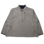 carhartt half zip fleece jacket 3XL gray beige polyester big size made in Jordan
