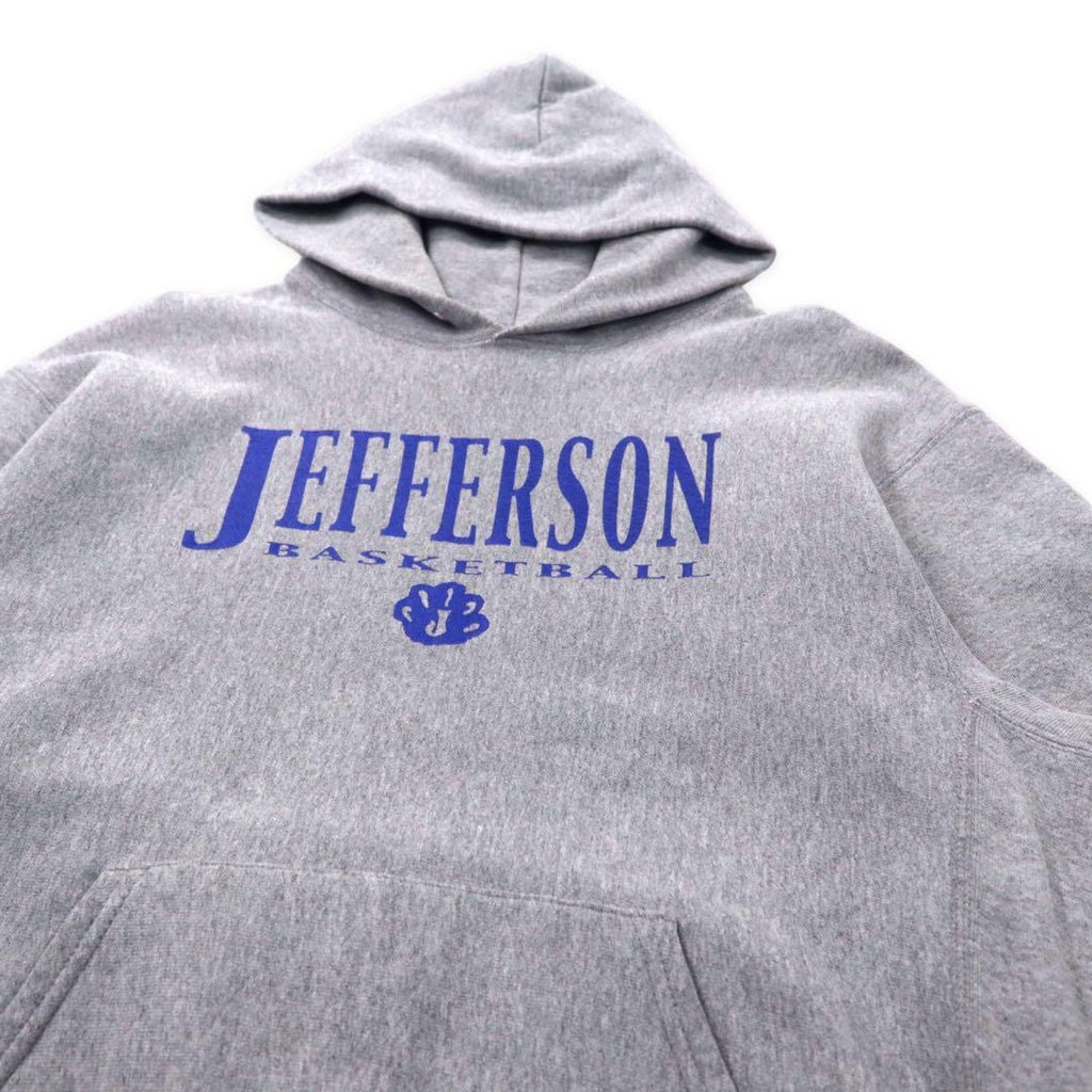 Lee 90年代 リバースウィーブ パーカー XL グレー cross grain コットン JEFFERSON BASKET BALL