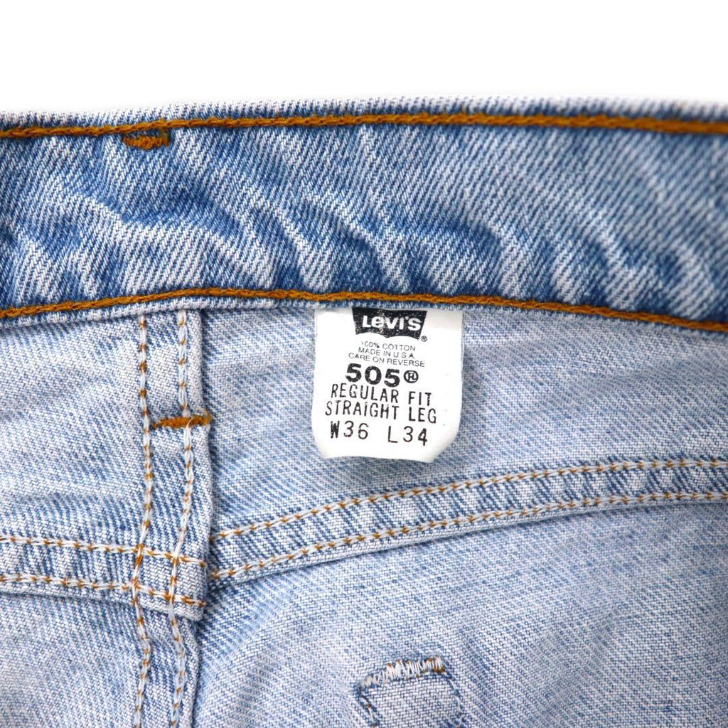 Levi's USA Made 90's 505 Tapered Denim Pants 36 Blue Ice Wash 505-4834 REGULAR FIT STRAIGHT LEG