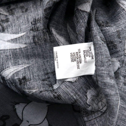 JC de CASTELBAJAC × Warner Bros Character All Over Pattern Button Down Shirt XXL Gray Cotton Bugs Bunny 90's Made in Italy