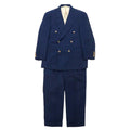 NEW YORKER 80's Double Suit Setup AB4 Navy Hemp Linen Made in Japan